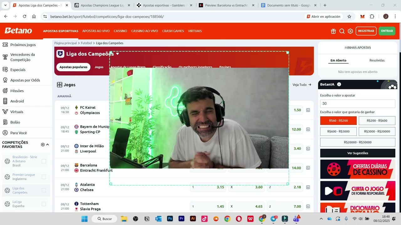 ESPECIAL CHAMPIONS LEAGUE! TIPS, ANÁLISES, INFOS E BINGO DO SACO DURO PARA TODOS OS JOGOS DA RODADA!