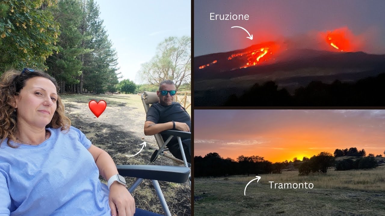 Passiamo una notte sull’Etna in Camper con vista eruzione e grigliata in notturna 🌋