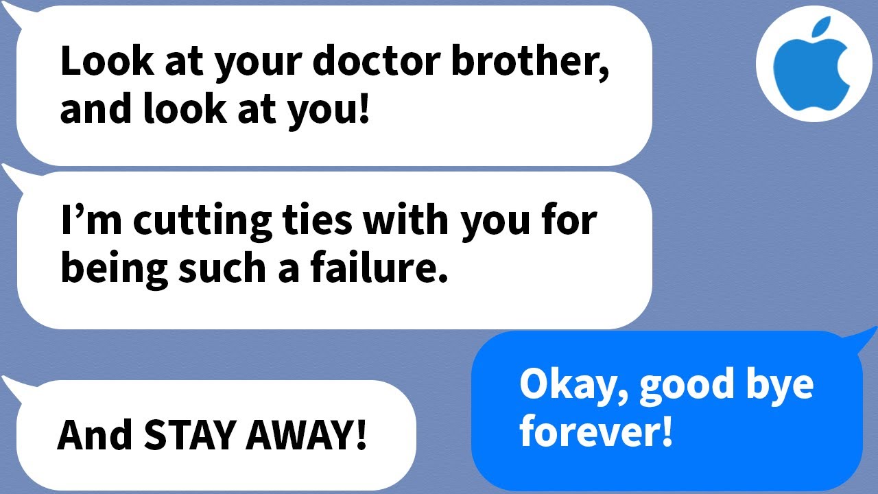 【Apple】My parents kick me out of the house for not being as smart as my brother, but 9 years later..
