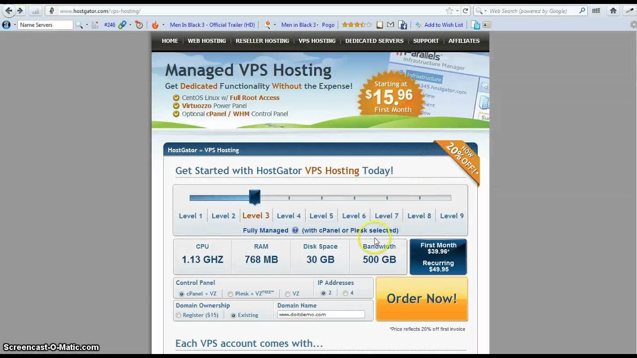 vps hostgator webhosting