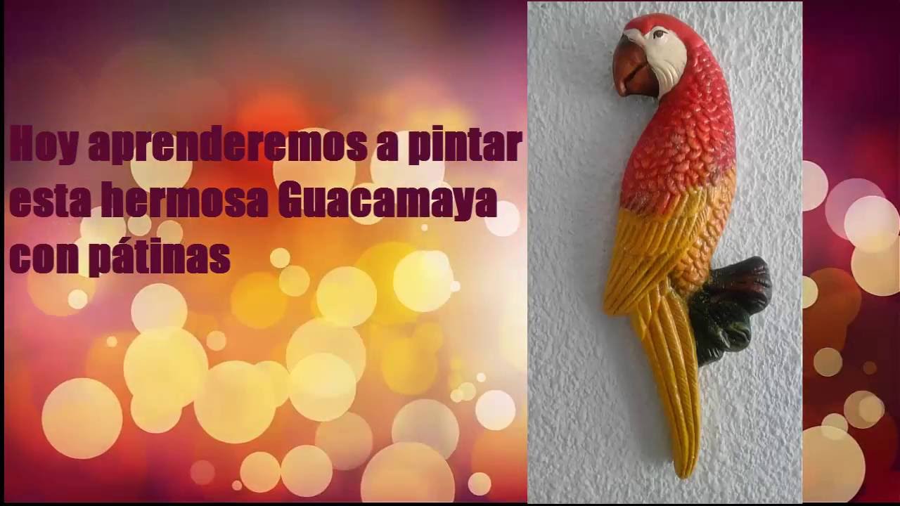 COMO PINTAR UNA GUACAMAYA EN CERAMICA