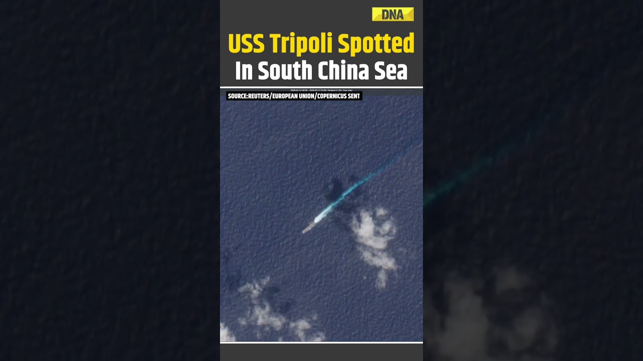 Iran Israel War: Satellite Imagery Reveals USS Tripoli In South China Sea | US Iran War #shorts