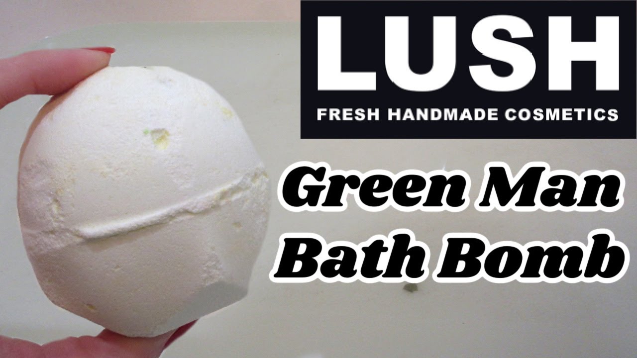 LUSH Green Man Bath Bomb DEMO!