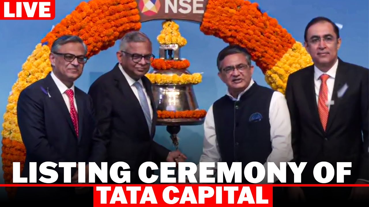 LIVE: listing ceremony of TATA Capital Limited on NSE, BSE |Mumbai |Share Market |TATA |Stock Market