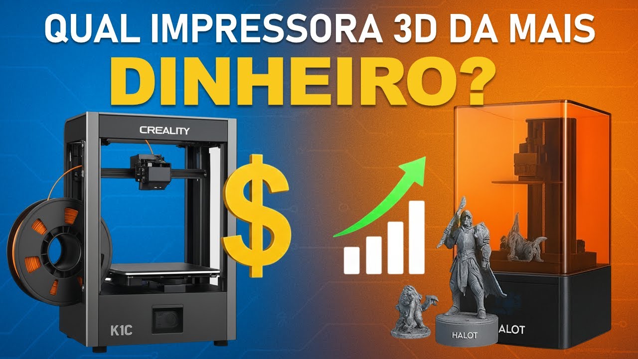 Qual Impressora 3D dá Mais Dinheiro? Impressora 3D de Resina ou Filamento? Saiba agora neste Vídeo