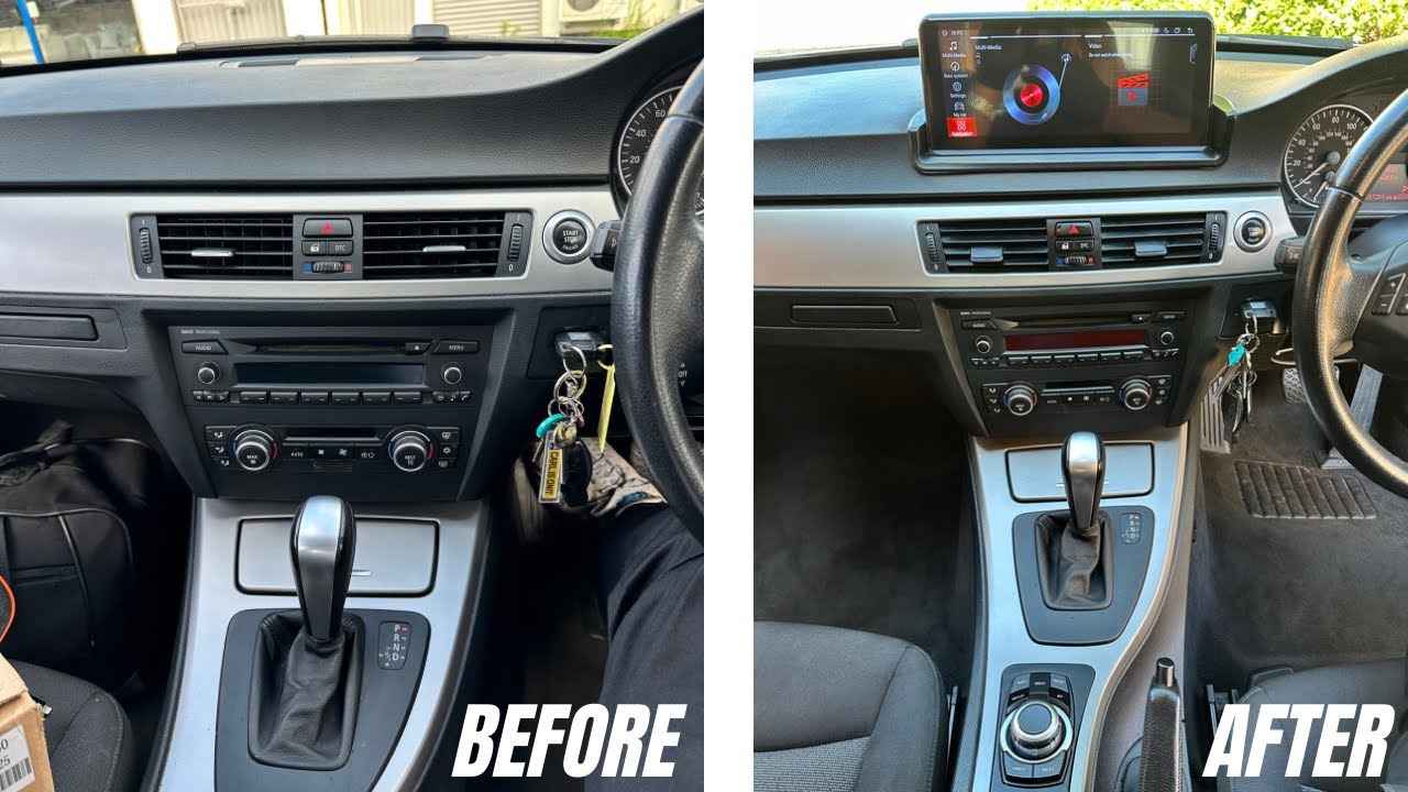 BMW 3 серии E92 E91 E90 Установка IDrive Sat Nav Android CarPlay Головное устройство с сенсорным ...