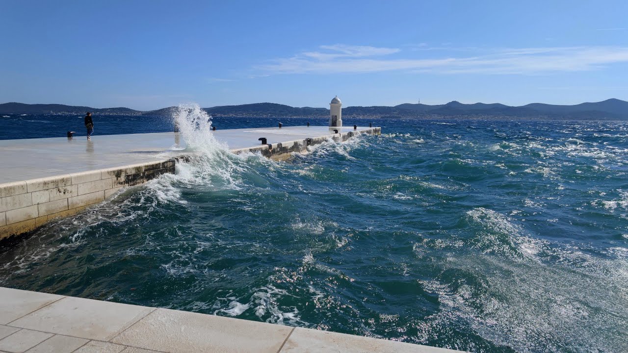 Croatia Zadar City and Promenade - 4k Walk