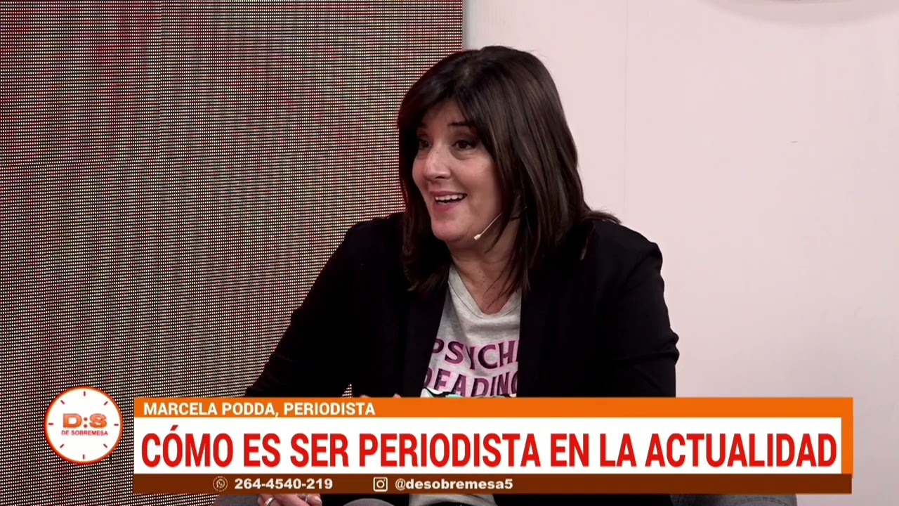 En el d&iacute;a del periodista, Juan Carlos Bataller y Marcela Podda en De Sobremesa