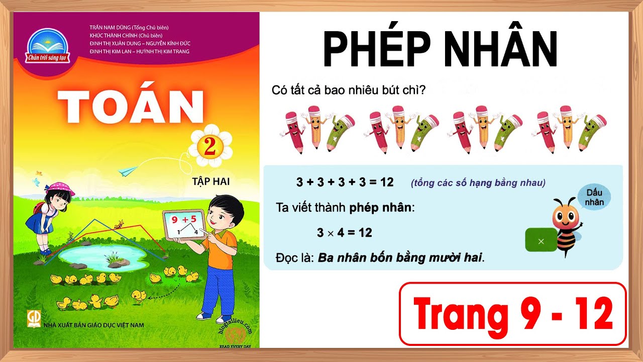 Toán lớp 2 chân trời sáng tạo tập 2 trang 9 - 12 |Phép nhân