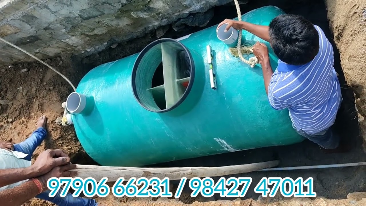 FRP Bio Septic Tank 1500ltr salem installation by Pioneer bio tank 🤝