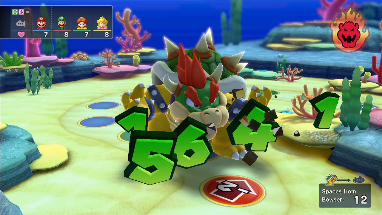 【マリオパーティ10】ドキドキオーシャン マリオ、ルイージ、デイジー、ピーチ vs クッパ(マスター難易度)