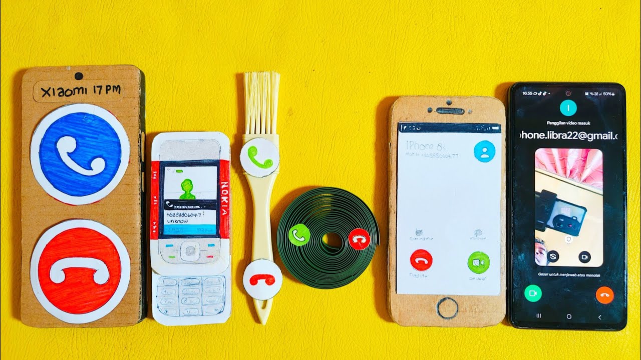 Xiaomi 17 Button vs Nokia 5300 vs PaintBrush vs Spiral vs iPhone 8 vs Galaxy A52 meet incoming Call