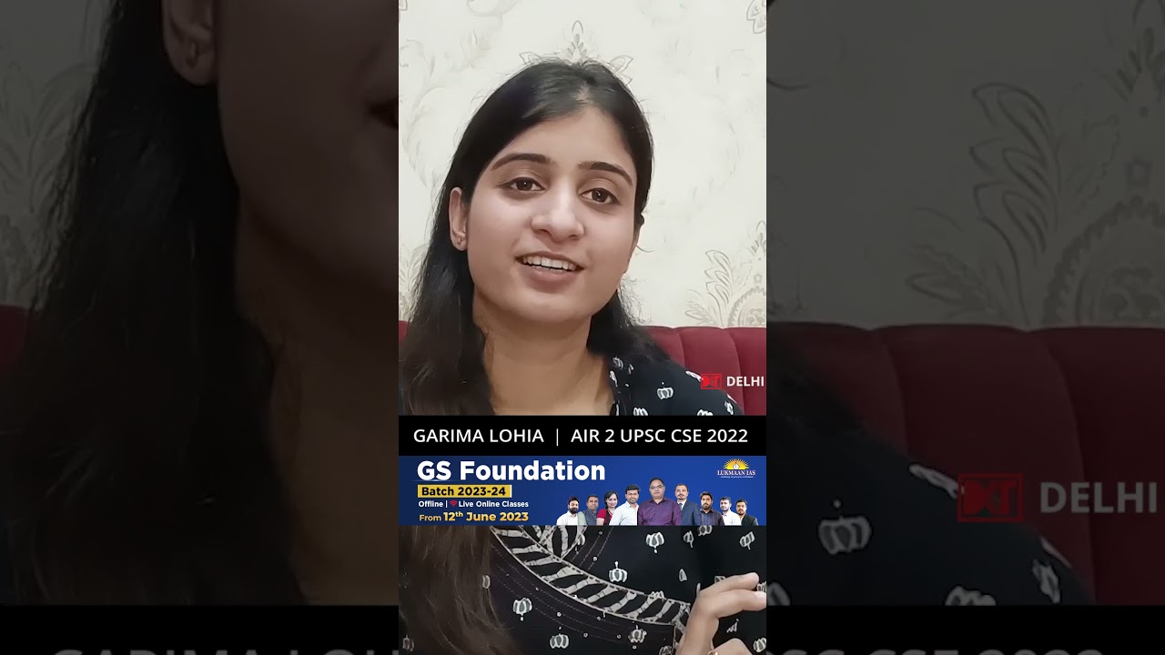 Rank 2 Garima Lohia UPSC CSE 2022 | Booklist and Sources for UPSC CSE