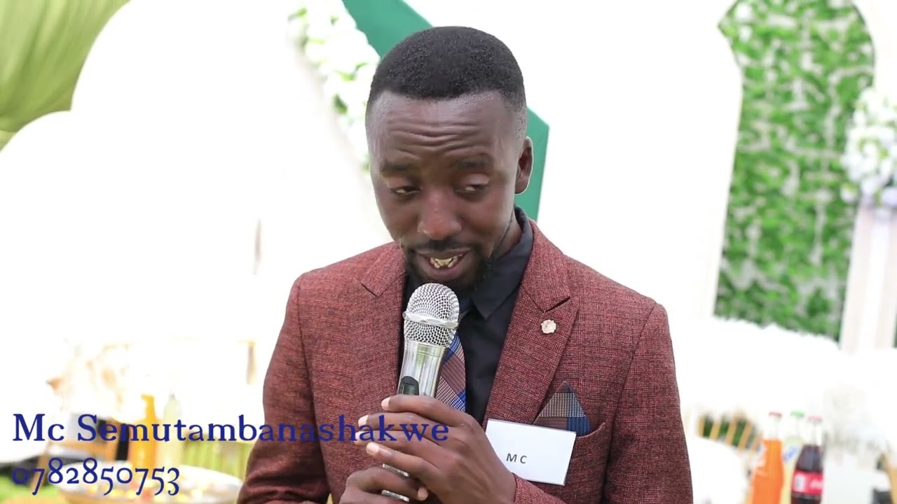 Ihere ijisho Mc Semutambanashakwe mu bukwe bwa Giselle at Kigali Jesuit center Remera