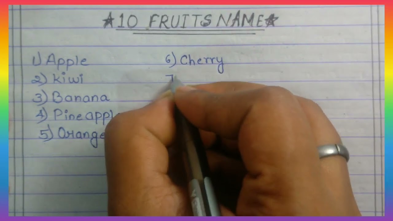 10 Fruits Name/ English Educational videos