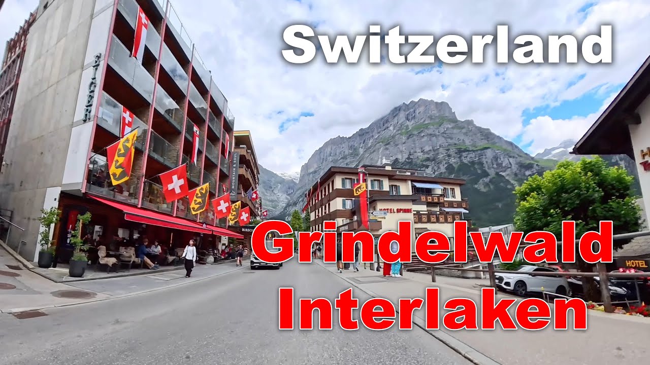 Scenic Drive: Grindelwald to Interlaken – Stunning Views of the Swiss Alps 4K
