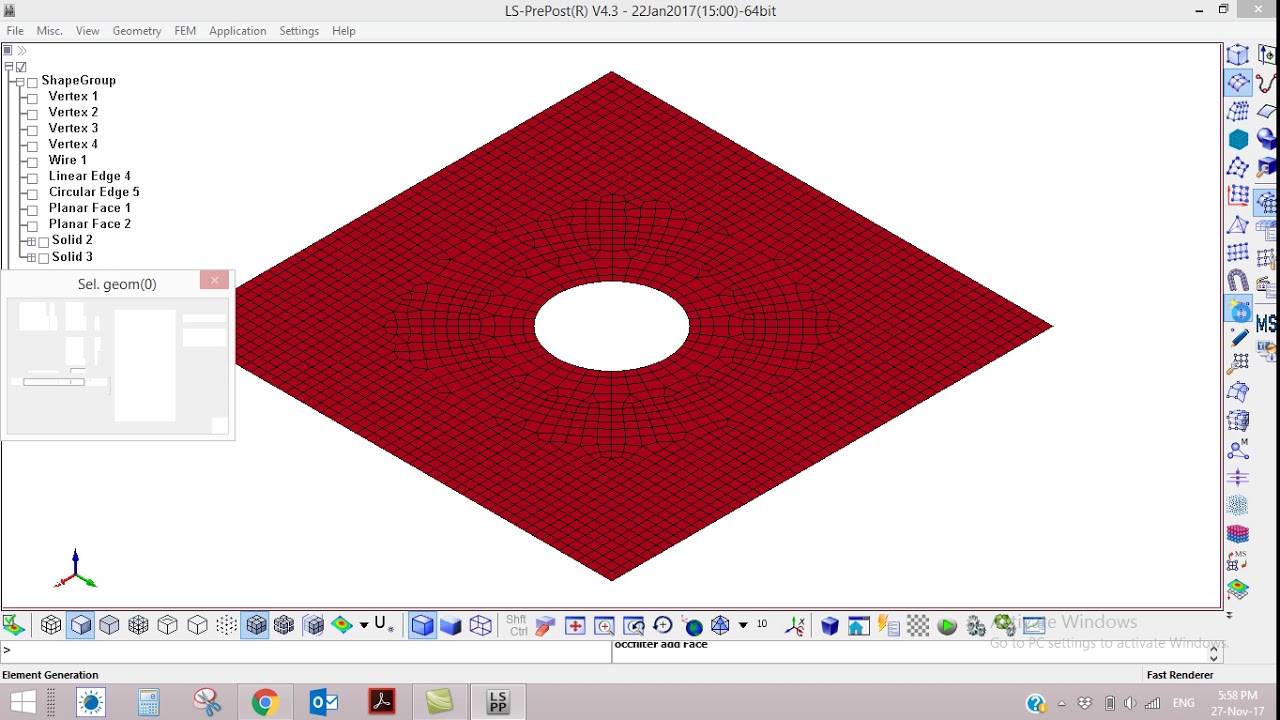 LS DYNA TUTORIAL: Cylinder and Box Meshing