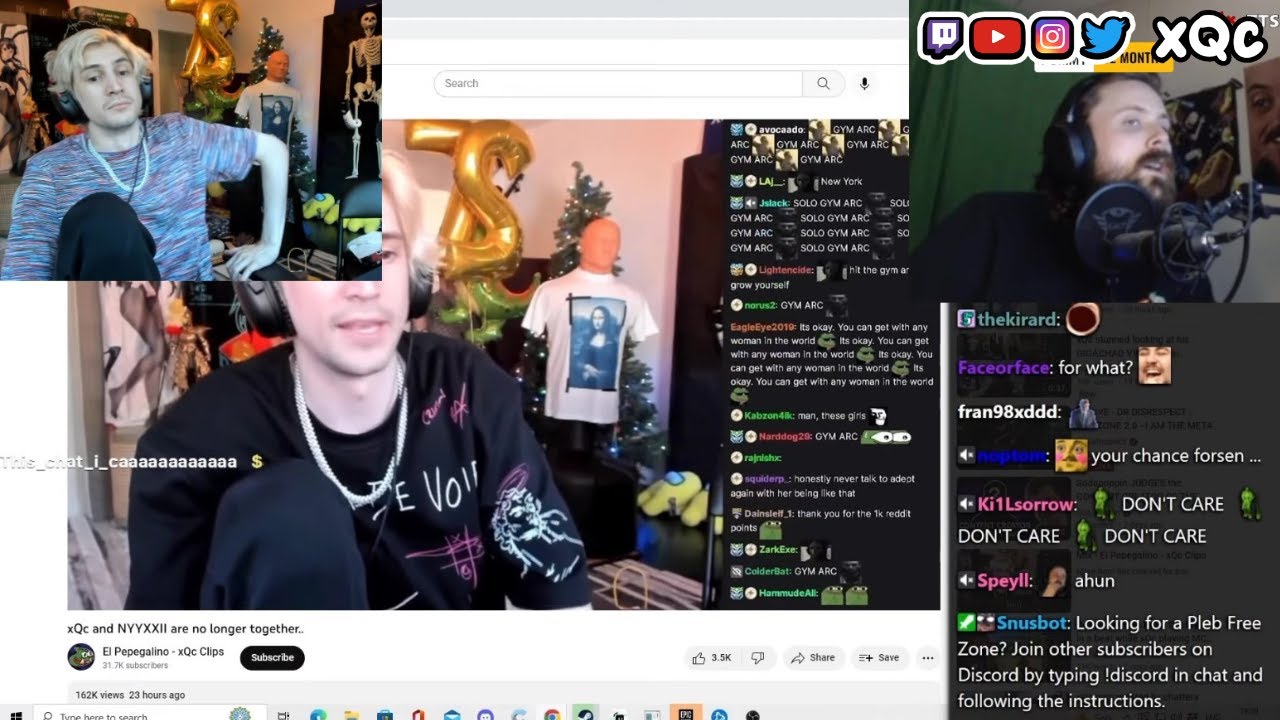 xQc reacts to Forsen reacting to him and NYYXXII breaking up