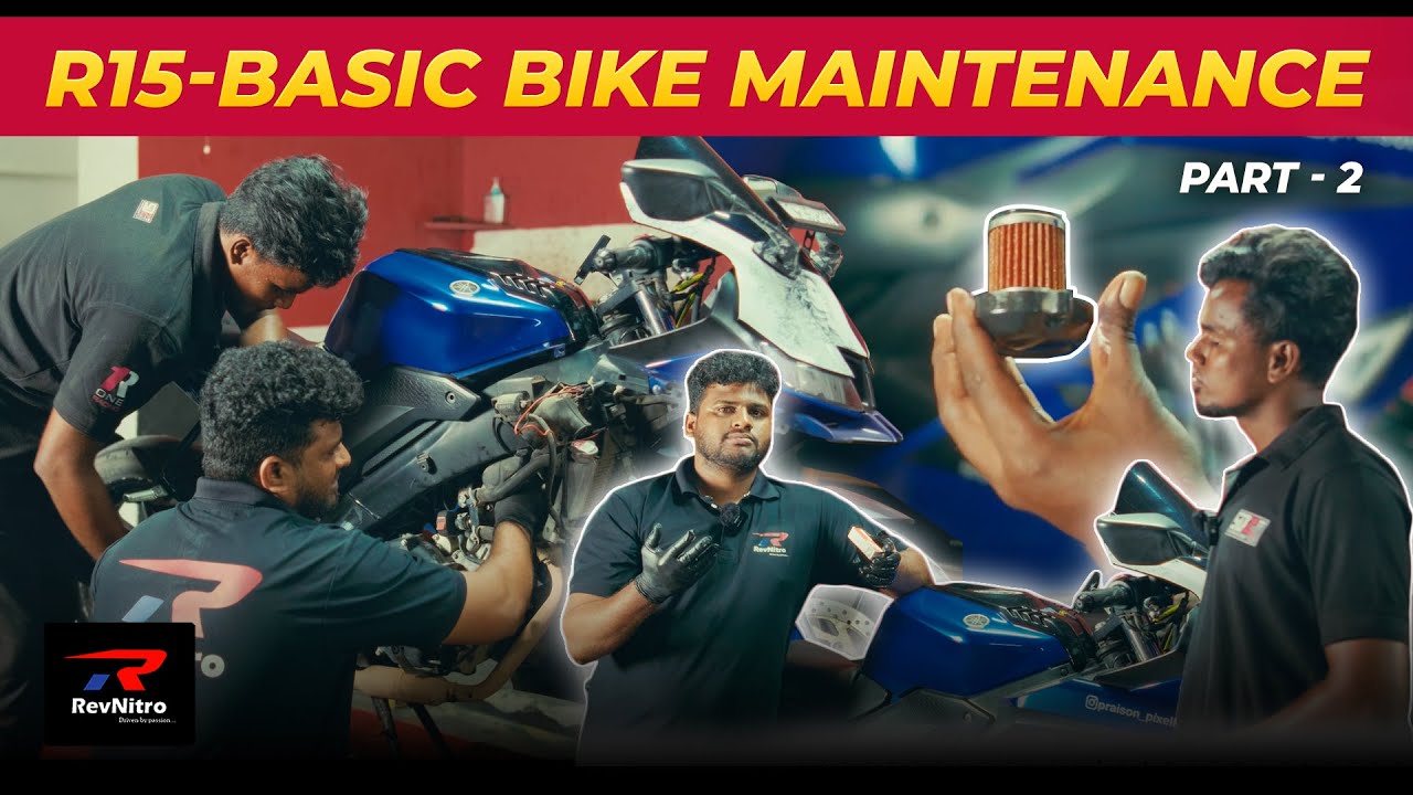 R15 : Basic Bike Maintenance Tamil Part-2 | Engine Oil Filter | DIY | RevNitro