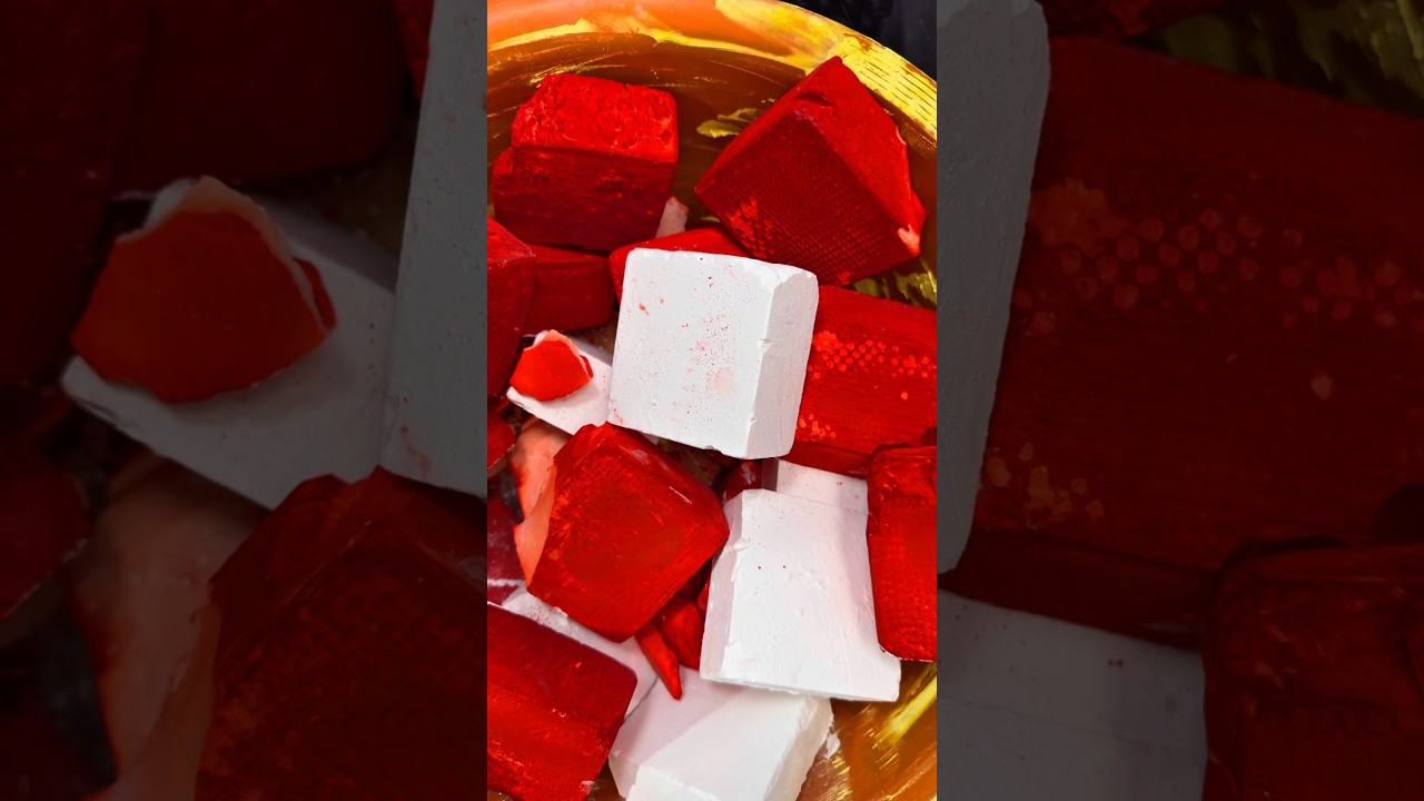 Fresh Chalk ASMR Crushing Block #shorts #asmr #trending