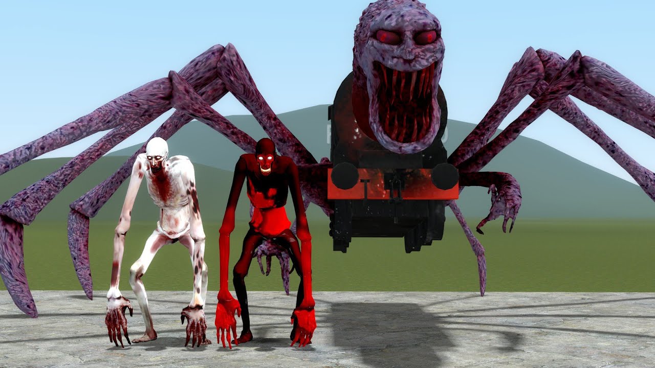 SCP-096 ULTIMATE VS CURSED DOUGLAS TRAIN!! Garrys Mod Sandbox