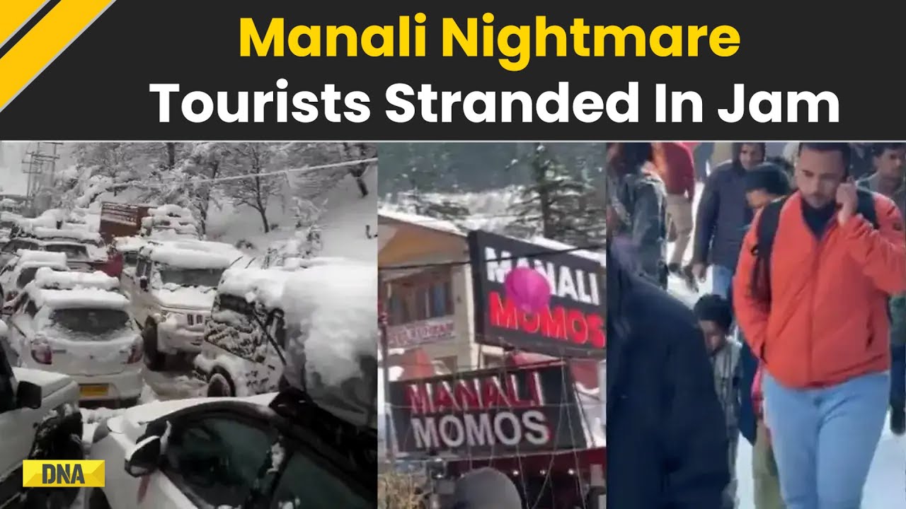 Manali News: 15-Km Jam, Power-Water Cut, Hotels Full, Himachal Reels Under Snow As Tourist Surge