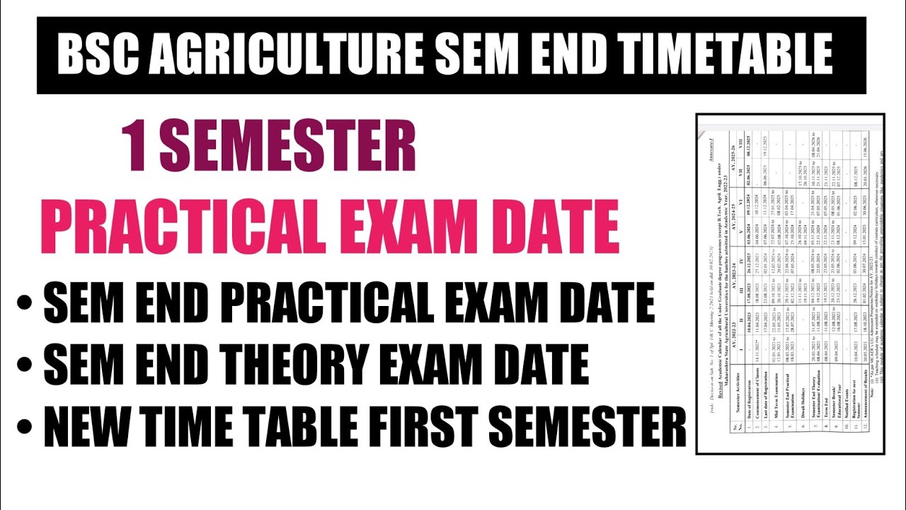 BSC AGRICULTURE - REVISED TIMETABLE 2022-23 | FIRST SEMESTER CHANGE TIMETABLE | 2022-23 FINAL DATE 🙏