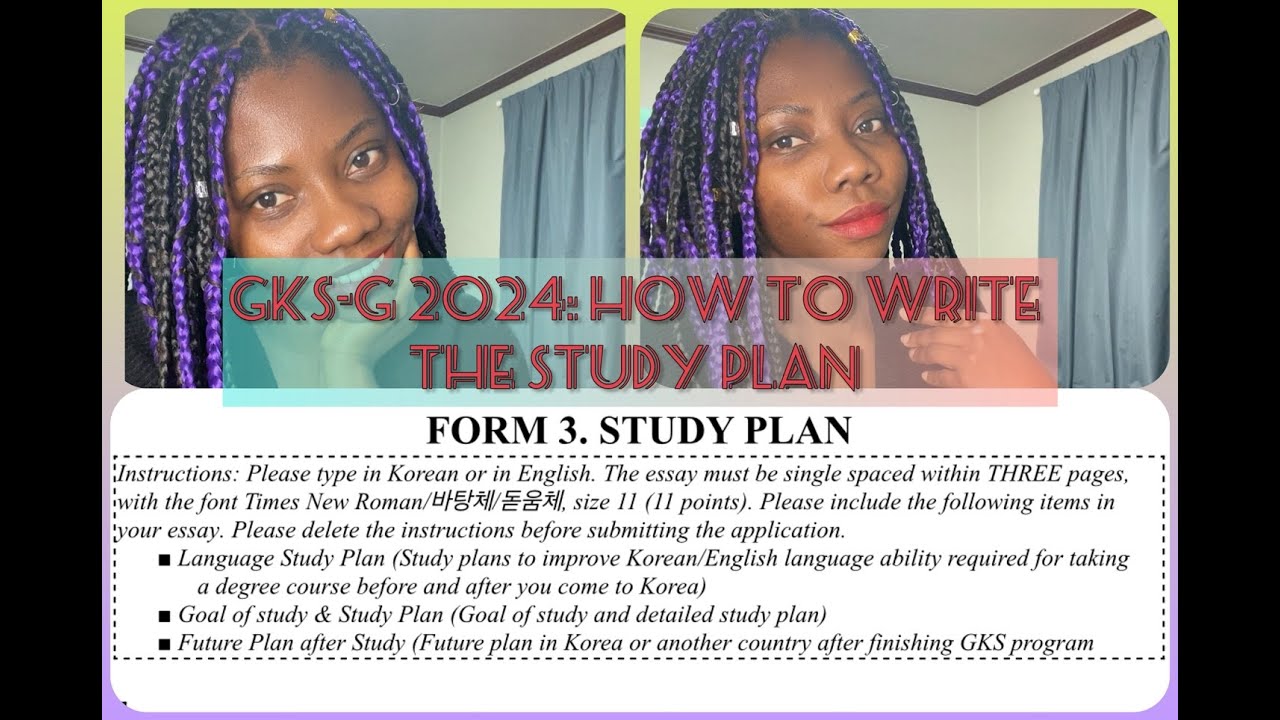 GKS-G 2024: HOW TO WRITE STUDY PLAN FOR THE GLOBAL KOREA SCHOLARSHIP