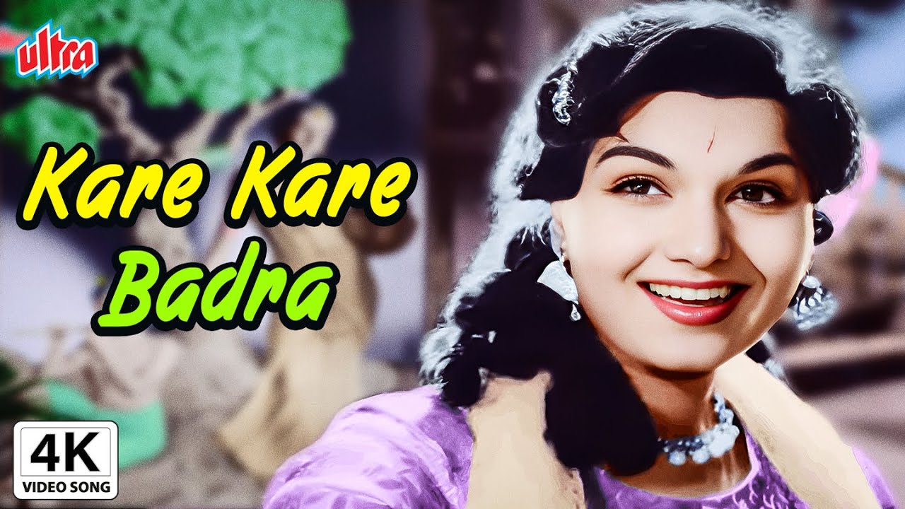 Kare Kare Badra Ja Re 4K (Color Version) : Lata Mangeshkar Old Classic Song | Shyama | Bhabhi Songs