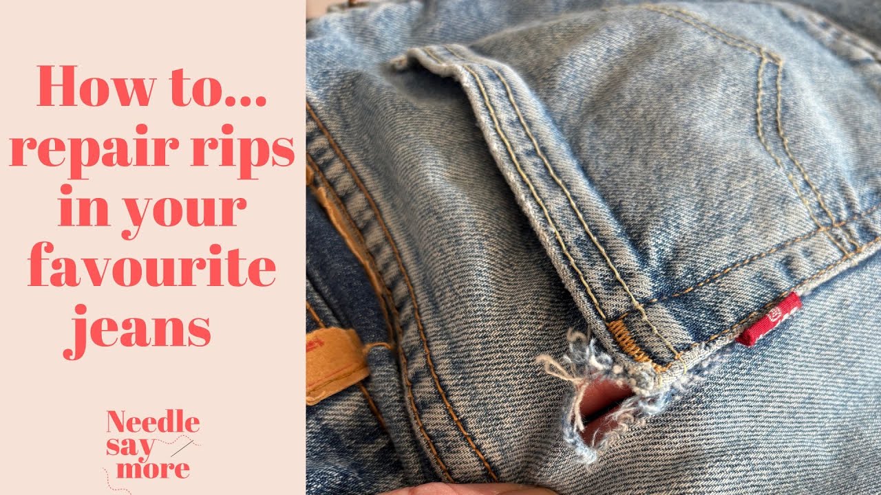 How to Repair a Hole Above a Jean Pocket | Strong & Stylish Visible Mending 👖✨