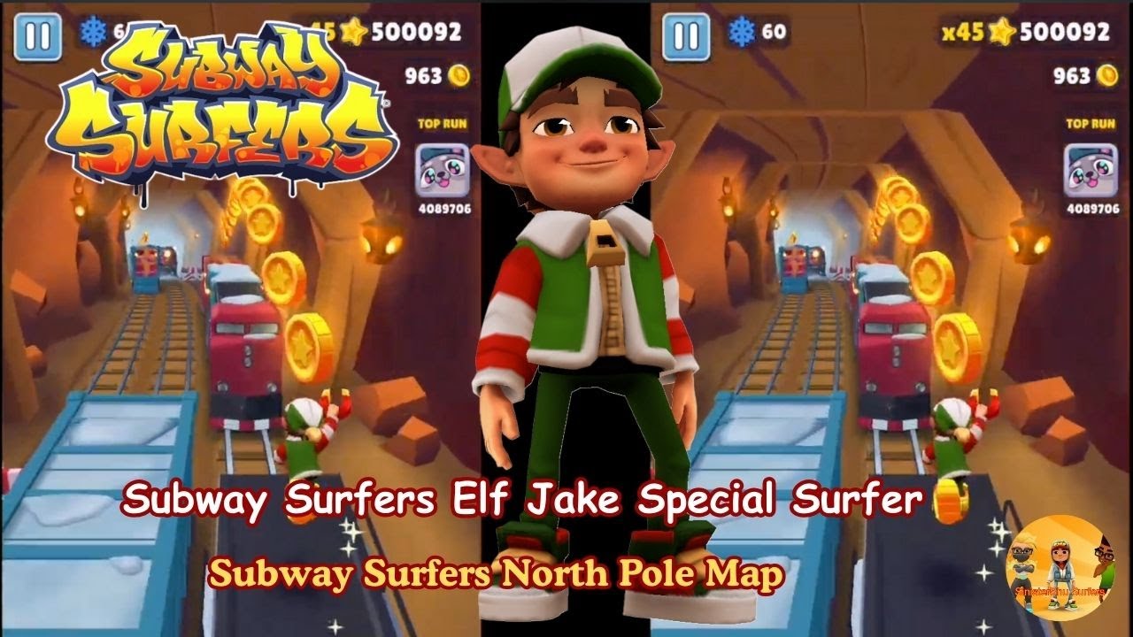 Subway Surfers Elf Jake Special Surfer Subway Surfers North Pole Map Gameplay