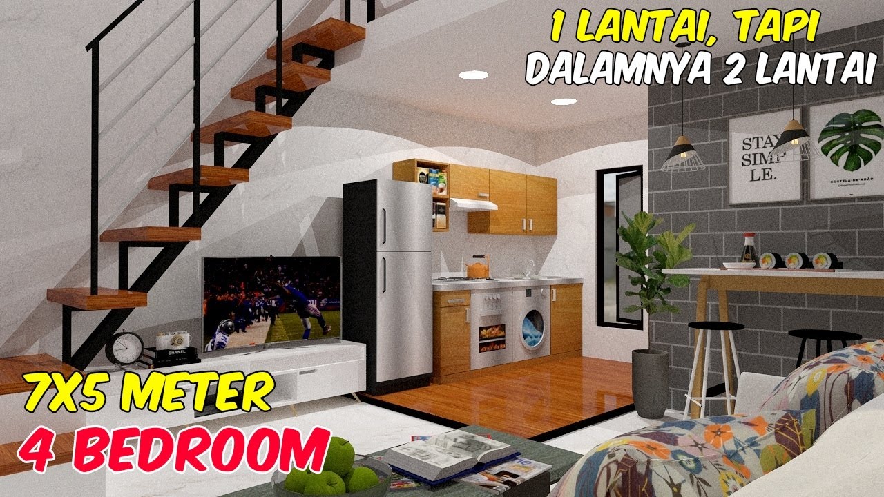 Ide Rumah Mezzanine 7x5 Meter Dalamnya Keren Banget