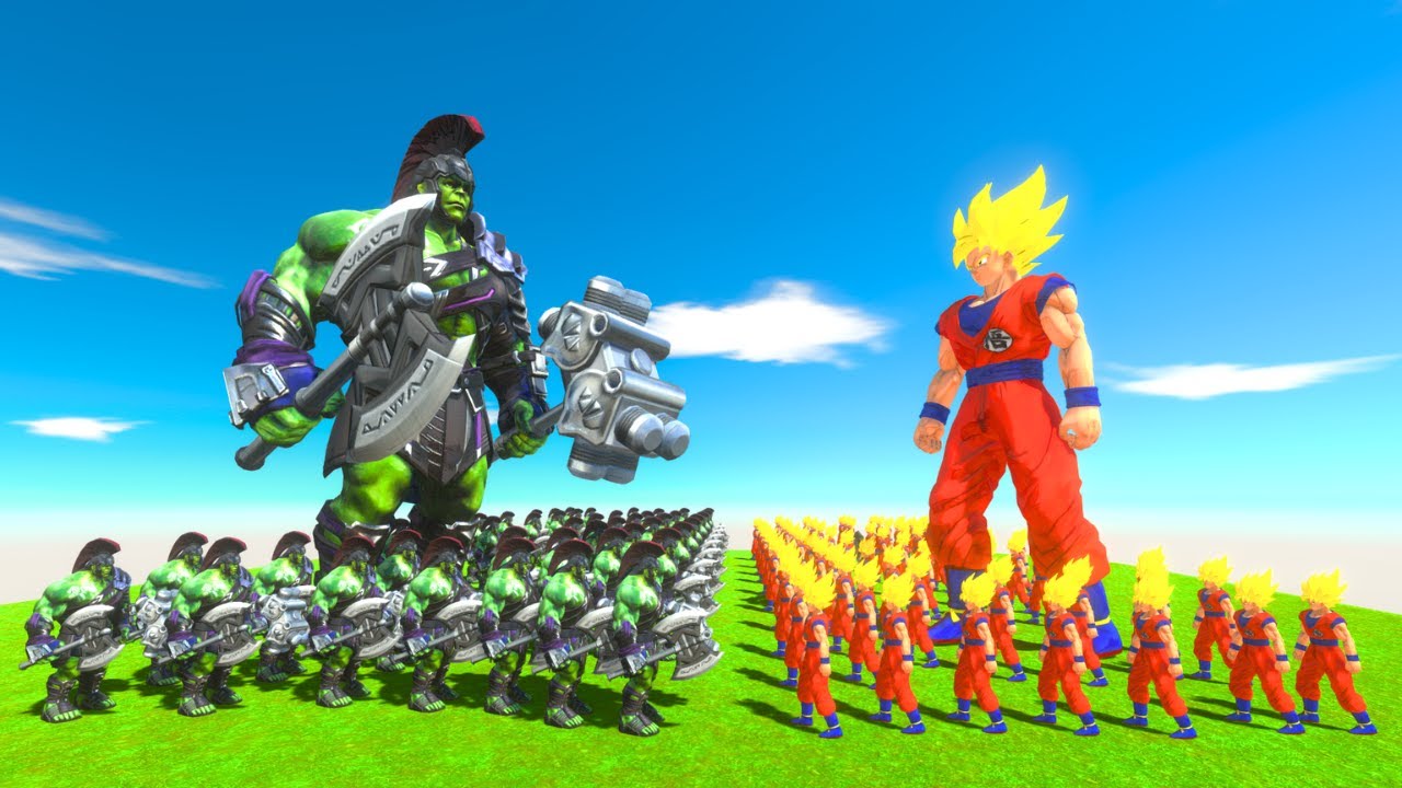 Power Level Goku Super Saiyan 2 vs Hulk - ARBS