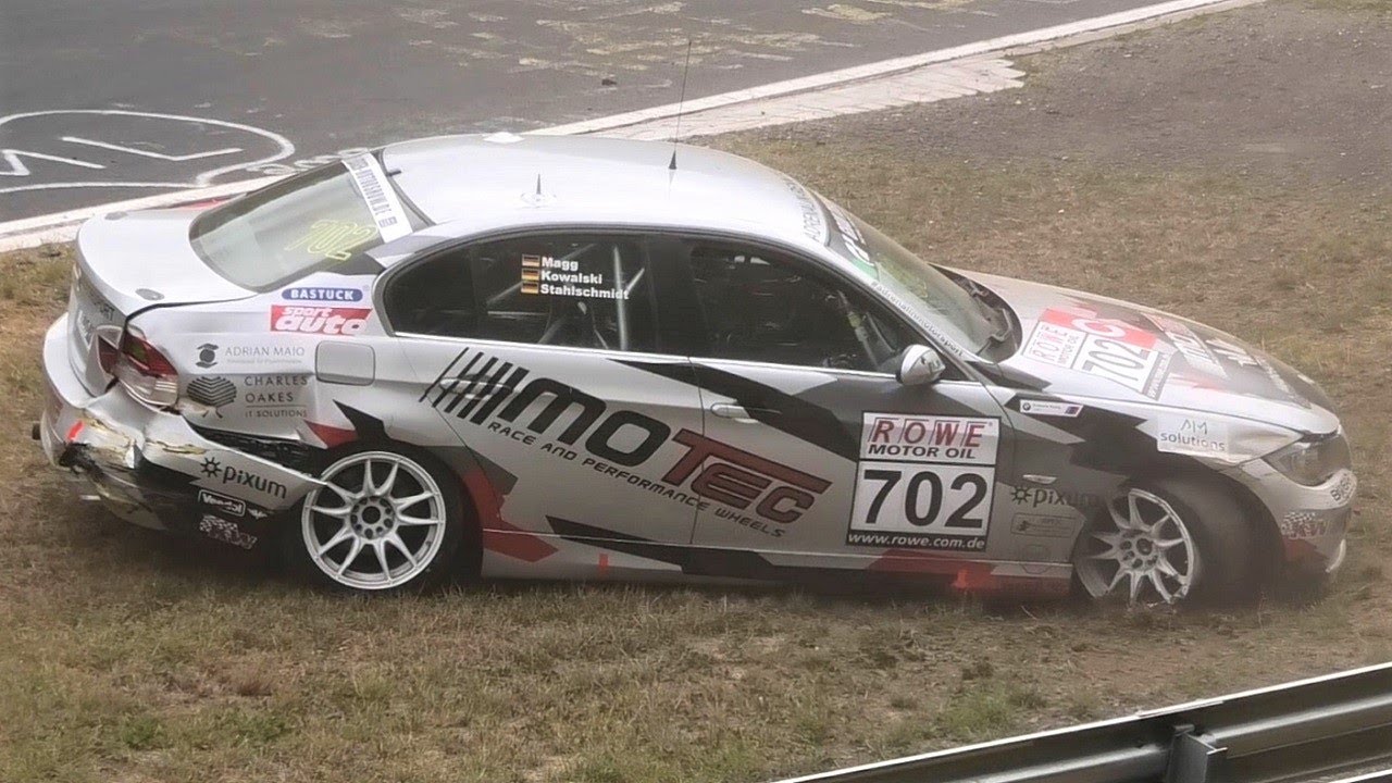VLN 4 2019 - Crash BMW 325i - N&uuml;rburgring Nordschleife