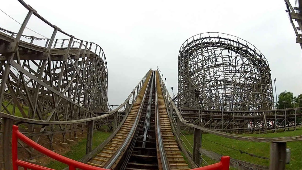 Hersheypark Wildcat POV HD Американские горки Переднее сиденье на аттракционе Видео GoPro GCI Wooden