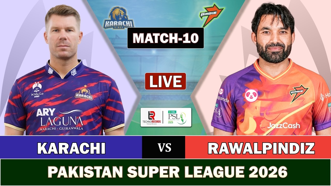 PSL LIVE KARACHI KINGS vs RAWALPINDIZ MATCH 10 LIVE | KK vs RWP LIVE COMMENTARY | PSL 2026 | RWP BAT