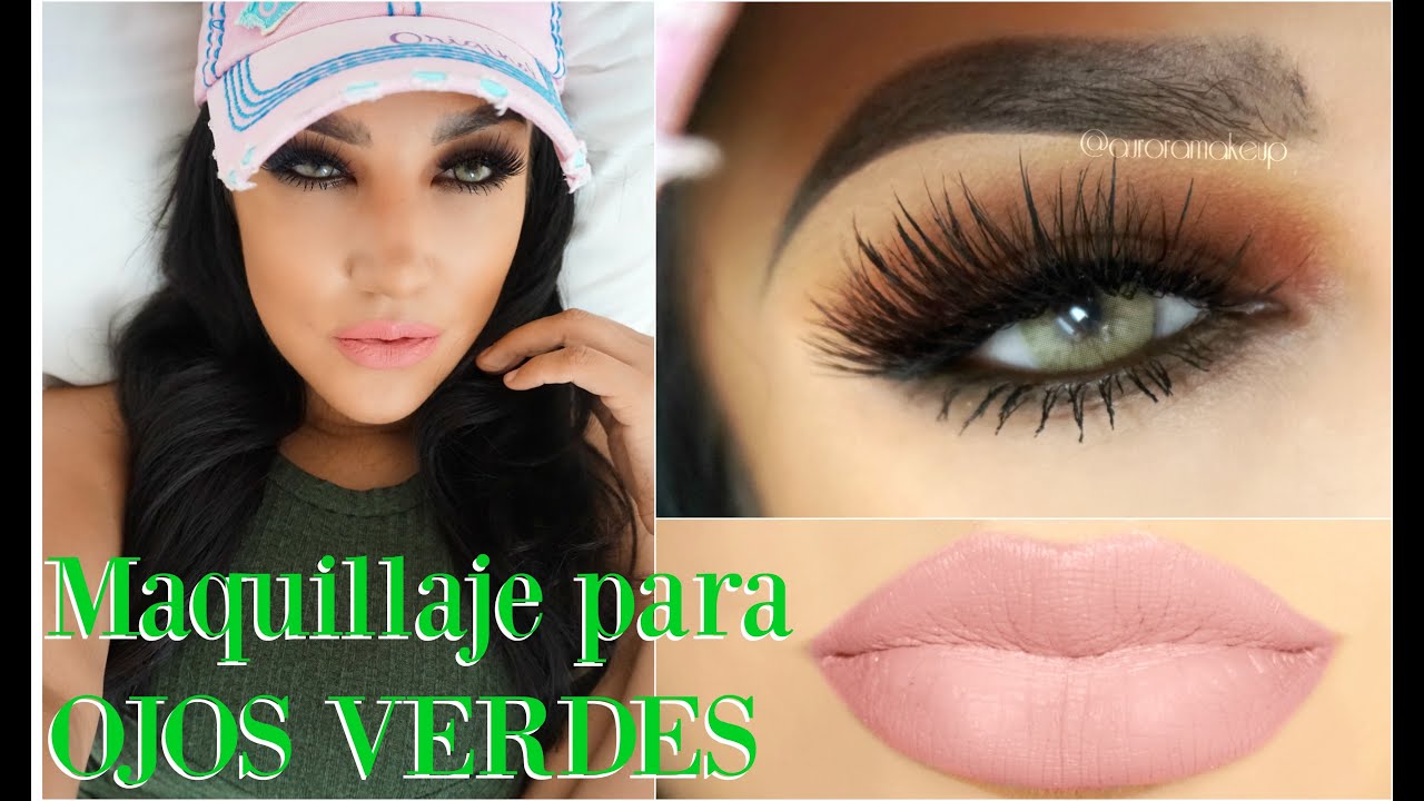 Maquillaje Ahumado para OJOS VERDES / Makeup Smokey Eye for GREEN EYES | auroramakeup