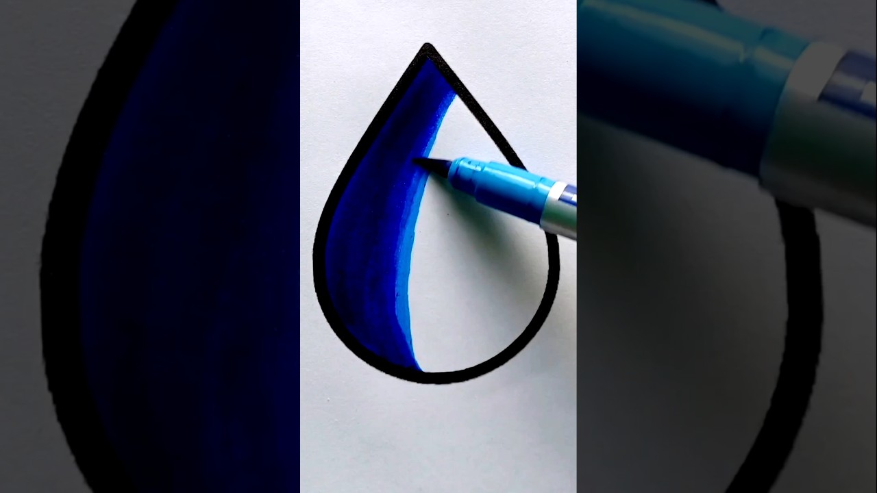 Water drop drawing for kids | very easy to draw #artwork #art