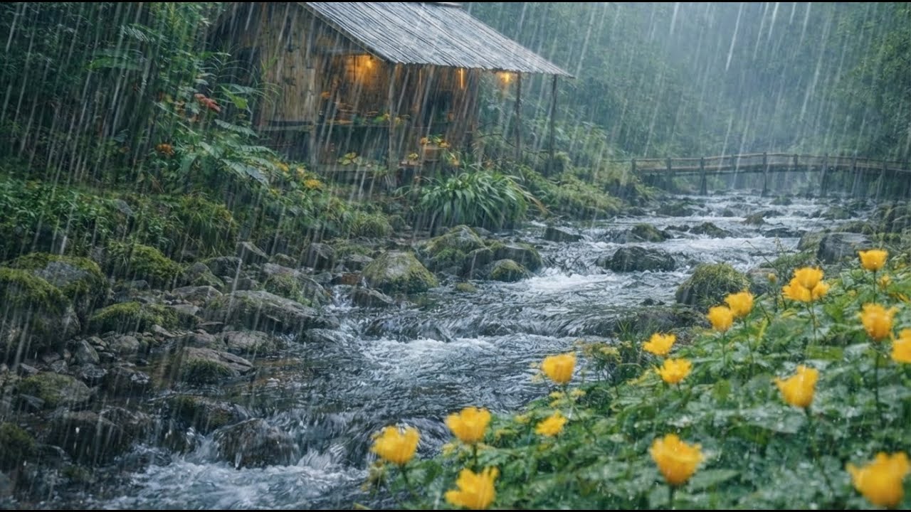 Soft Drizzle, Slow River 😴 Sleep Peacefully Tonight