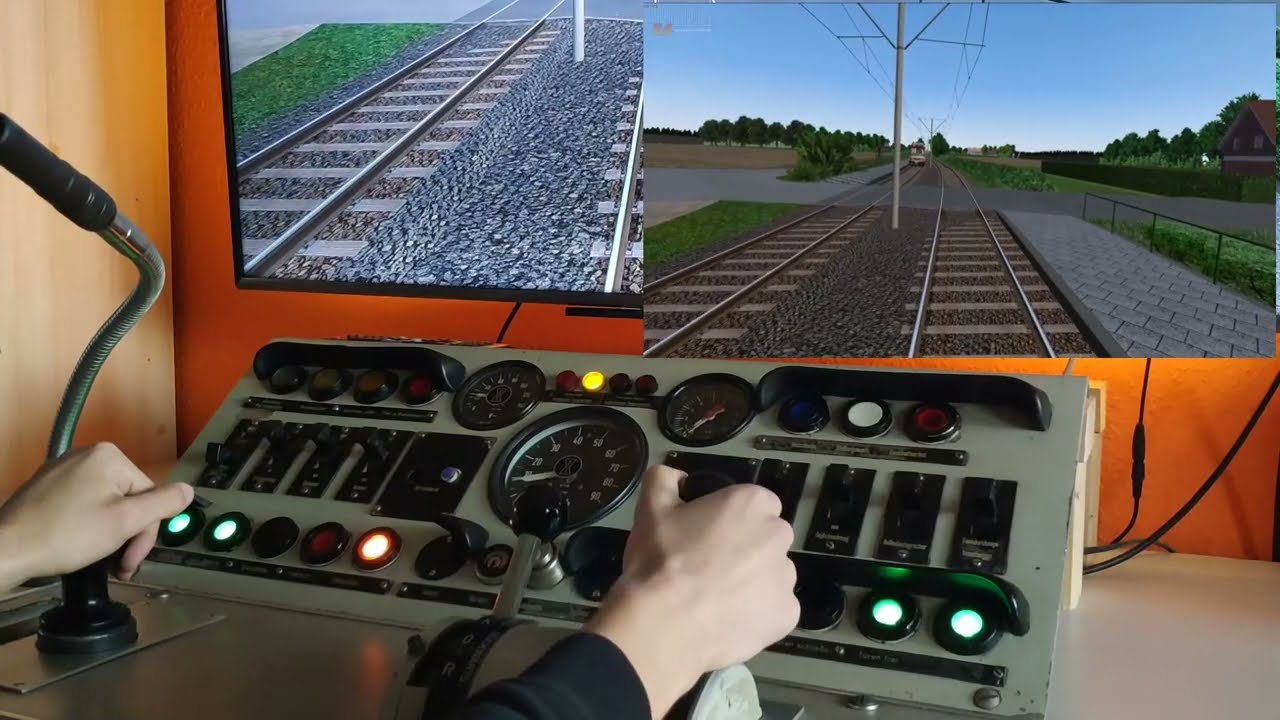 Mein DT1-Fahrpult | LOTUS-Simulator | Mitfahrt Tram Düsseldorf Linie 76