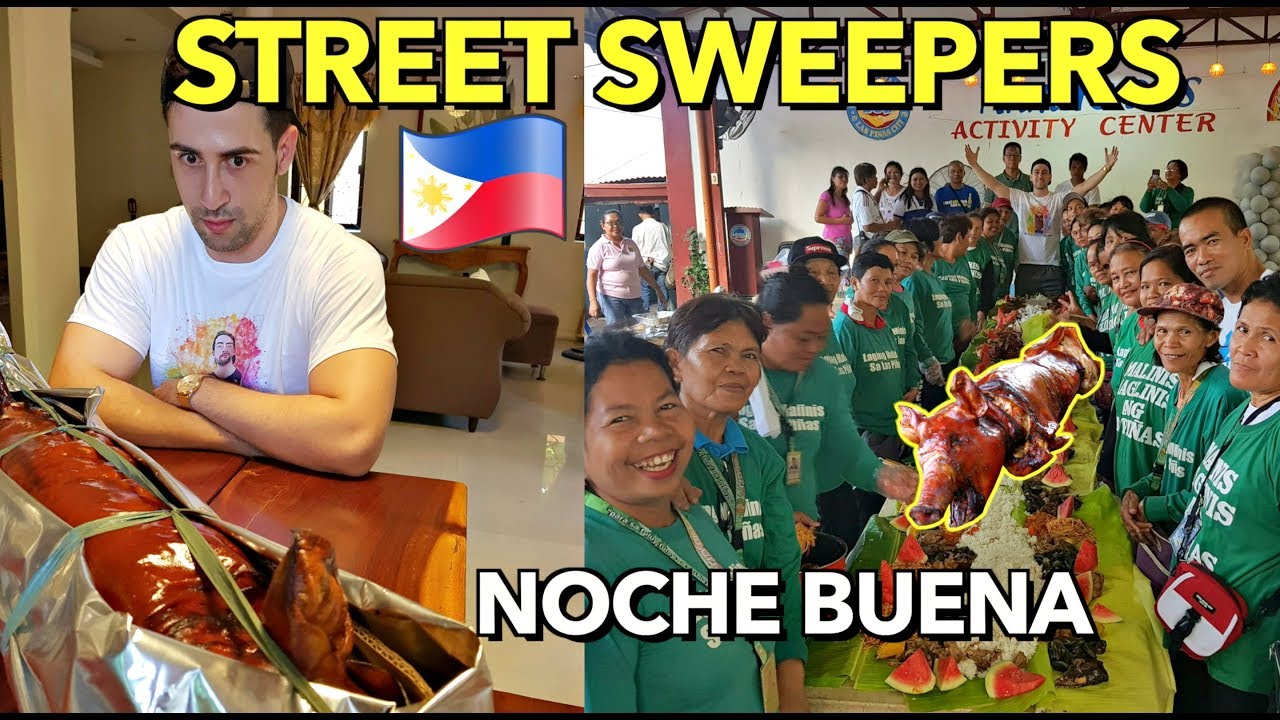 Surprising & Cooking My City’s STREET SWEEPERS a GIANT BOODLE FIGHT pa ”Noche Buena
