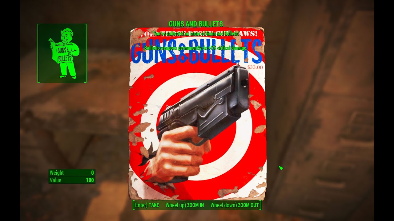 Guns and Bullets Magazine - Rook Family House - Fallout 4