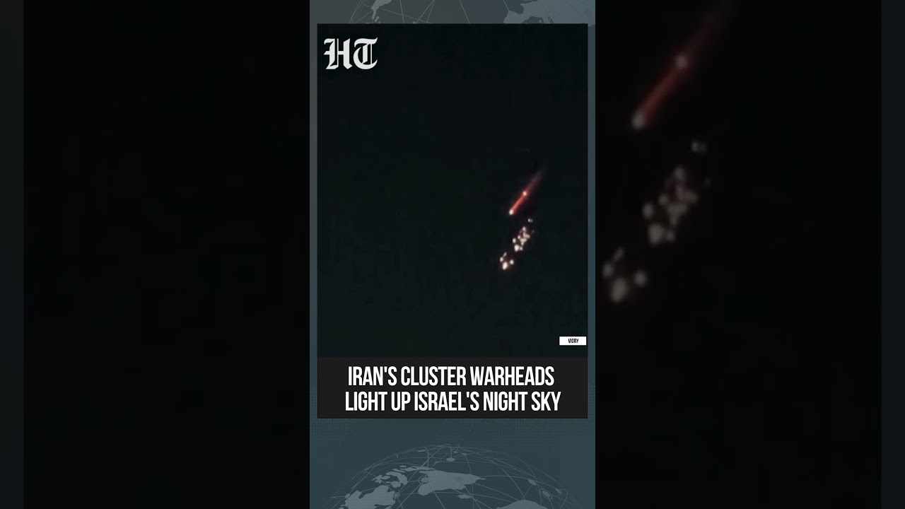 Iran&rsquo;s Cluster Missile Strike Lights Up Israel Sky Amidst Deadly Attacks | #shorts