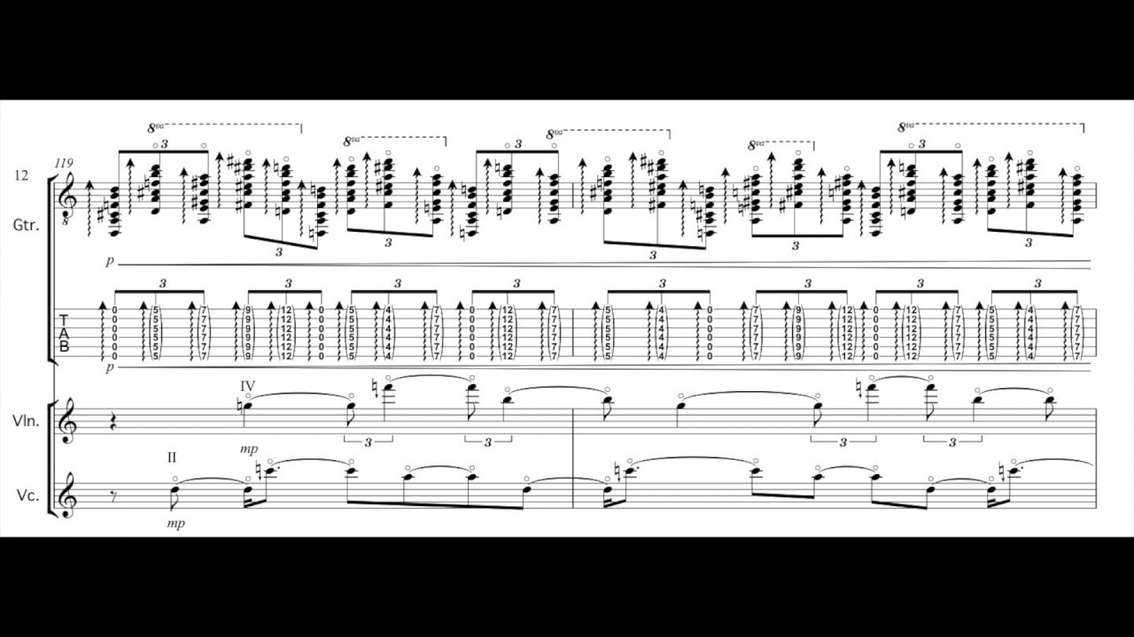 lime tone cave for guitar, violin, and cello [with score] Keitaro Takahashi