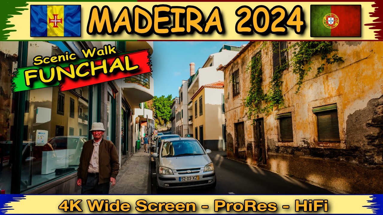 MADEIRA 2024 - FUNCHAL - Scenic walk - 4K UltraWide - 10bit color - Binaural HiFi Sound 
