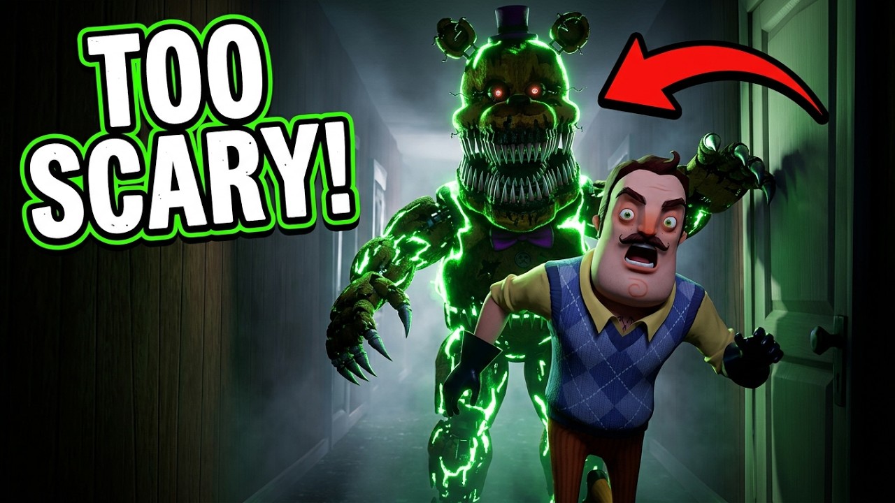 Hello Neighbor BUT fredbear becomes SCARIER every time i die😨