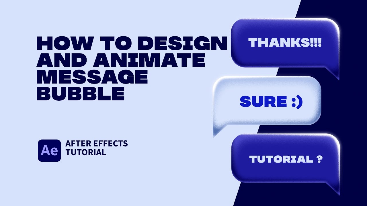 How To Design And Animate Message Bubble. After Effects Tutorial