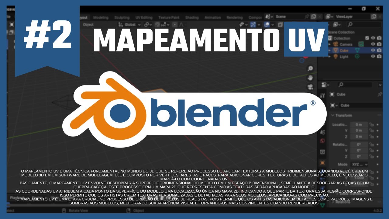 COMO fazer o MAPEAMENTO UV no BLENDER