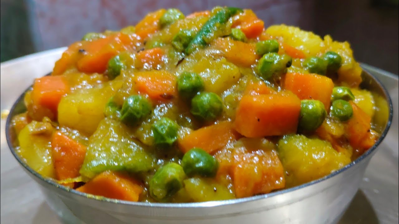 কম মশলায় শীতের সবজি দিয়ে দারুন স্বাদের নিরামিষ রুটির তরকারি ||Nirimish Vegetables Recipe ||