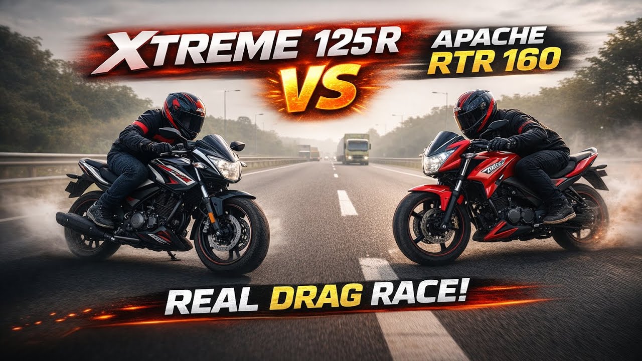 Xtreme 125R vs Apache RTR 160 | Real Drag Race 😱